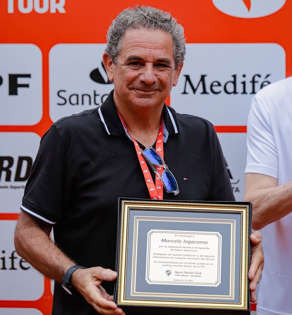 Merecido reconocimiento para Marcelo Ingaramo en el Challenger de Villa María