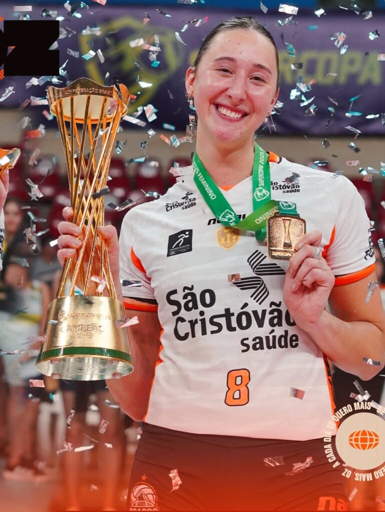 Bianca Cugno, mejor jugadora del partido y campeona de la Supercopa en Brasil