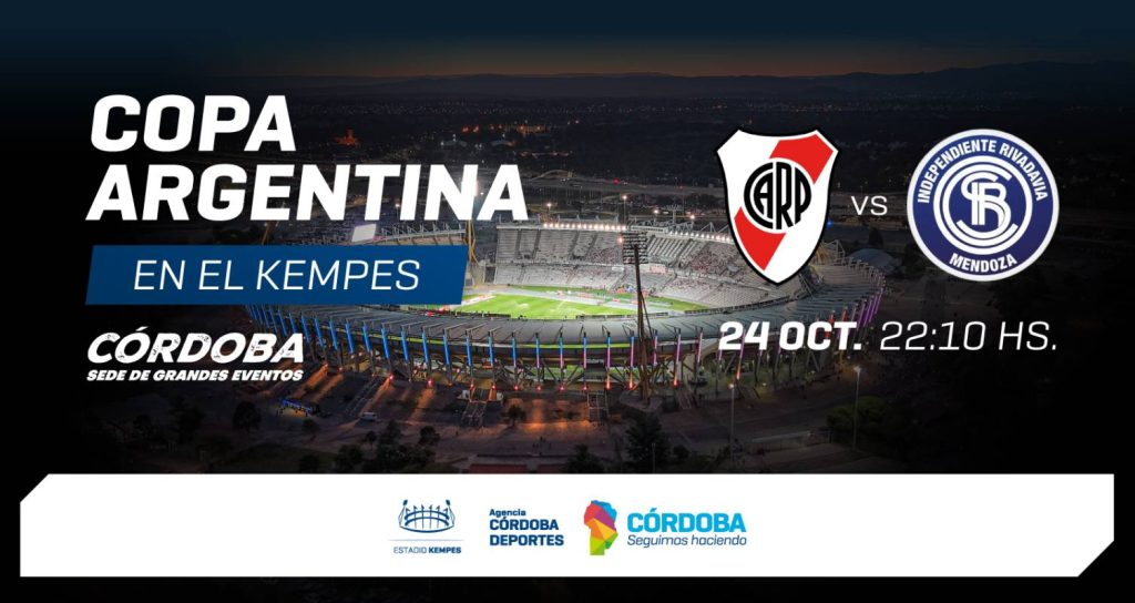 River e Independiente Rivadavia se enfrentan en el Kempes en una de la semifinales de Copa Argentina