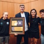 El intendente Daniel Passerini recibió a equipo Femenino de Belgrano