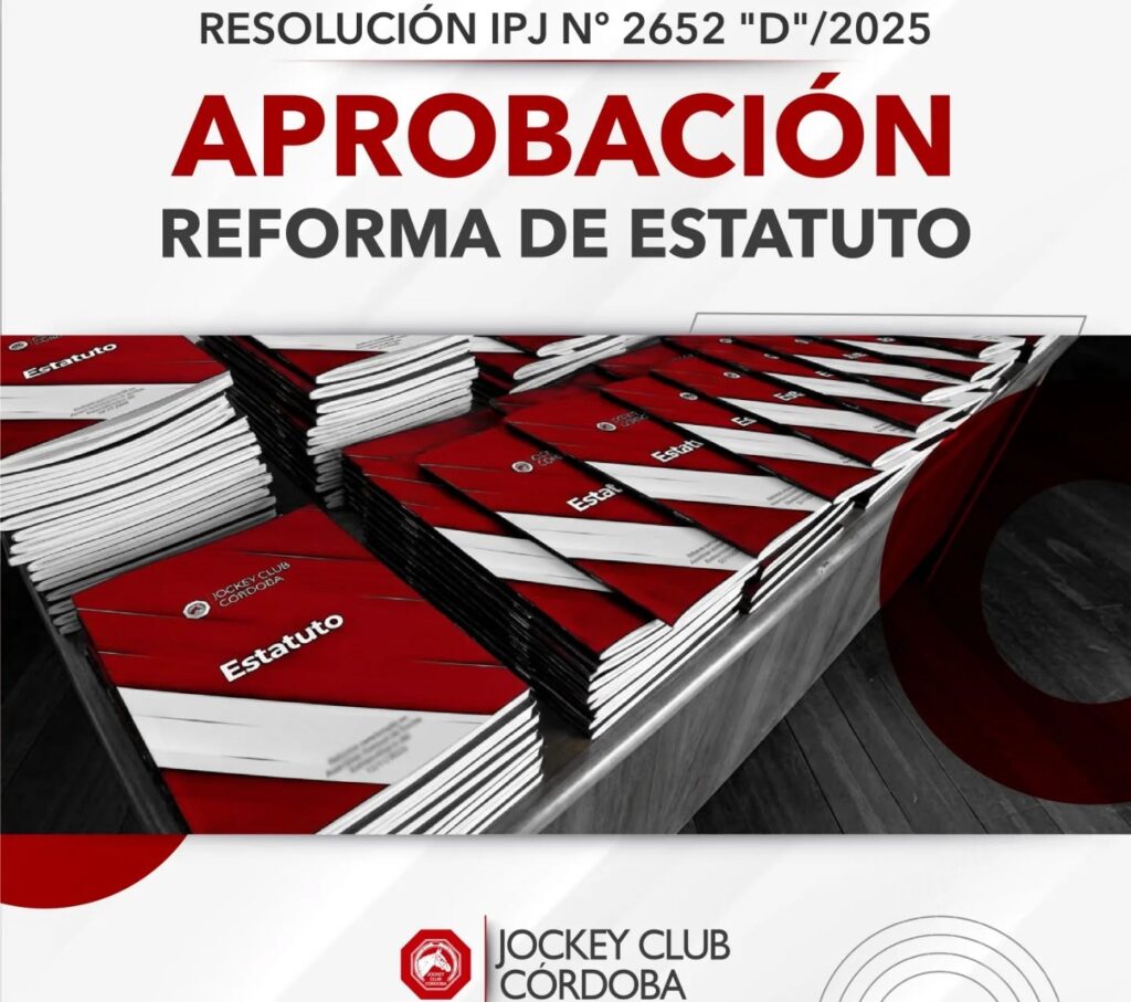 La Inspección de Personas Jurídicas declaró la regularidad de la Reforma de Estatuto del Jockey Club Córdoba