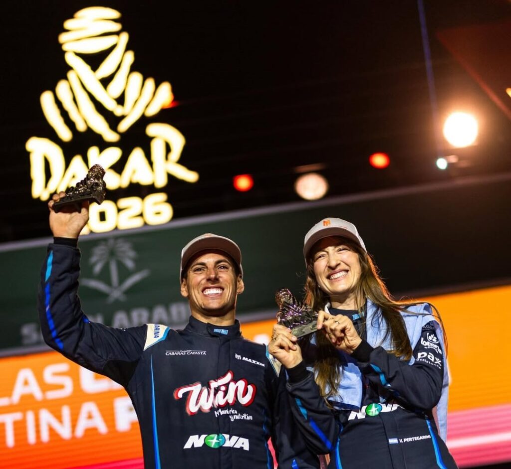 Cavigliasso y Pertegarini se subieron al podio en el Dakar 2026