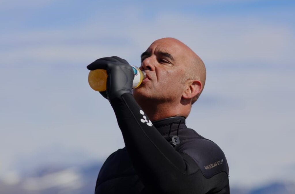 El doble cruce del Canal de Beagle fue un éxito para Marcelo Stancanelli