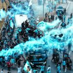 Espectacular caravana de Belgrano festejando el Campeonato por la Circunvalación