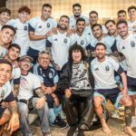 La Mona Jiménez estuvo con Julián Álvarez y Nahuel Molina en la concentración de la Selección Argentina
