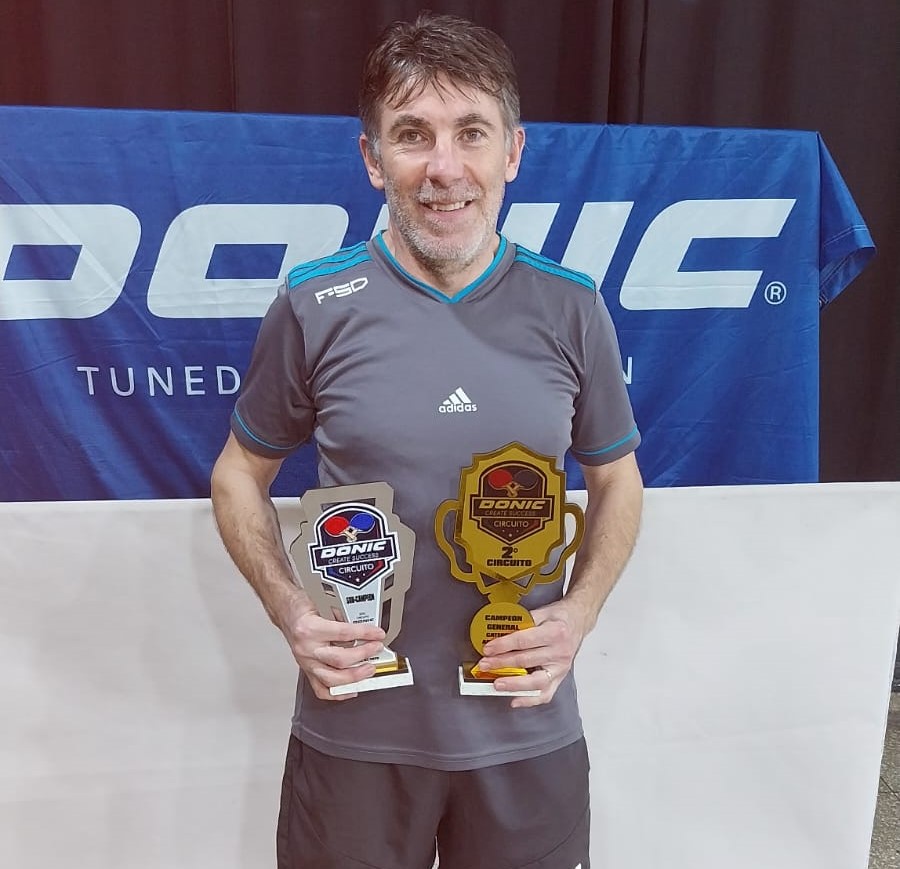 José Campana se quedó con el 2° Circuito Donic de Aficionados en el ACV Tenis de Mesa