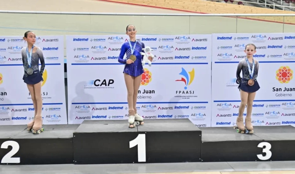 El patín artístico de Leones en lo más alto del podio en el Campeonato Absoluto